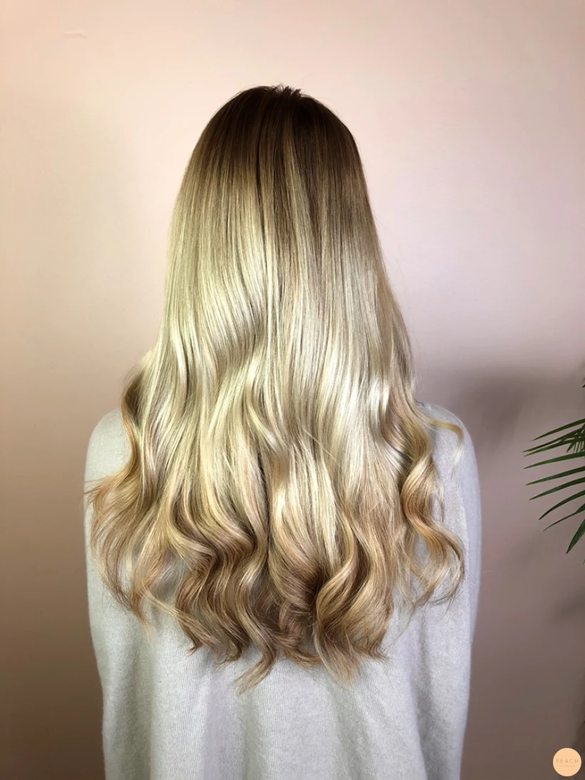 Hairtalk förlängning blond slingor