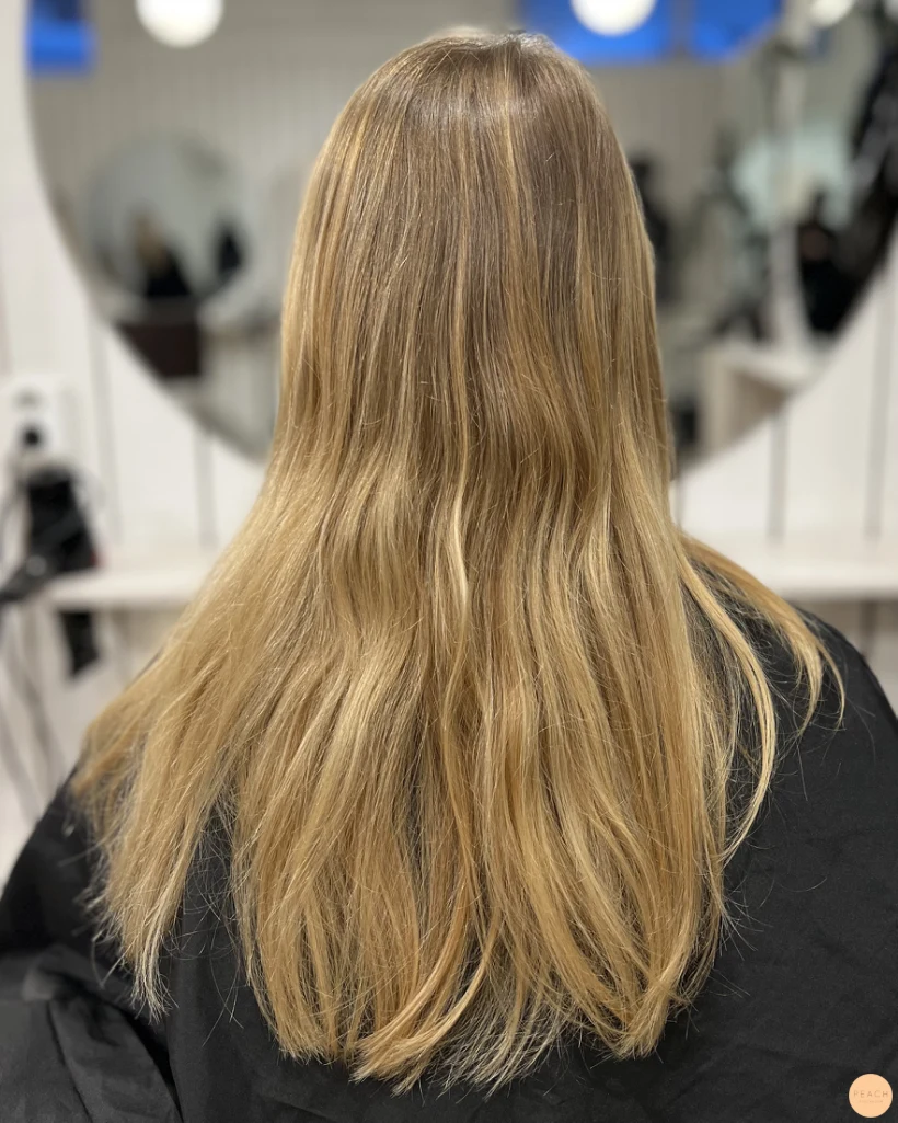 Varm blond balayage