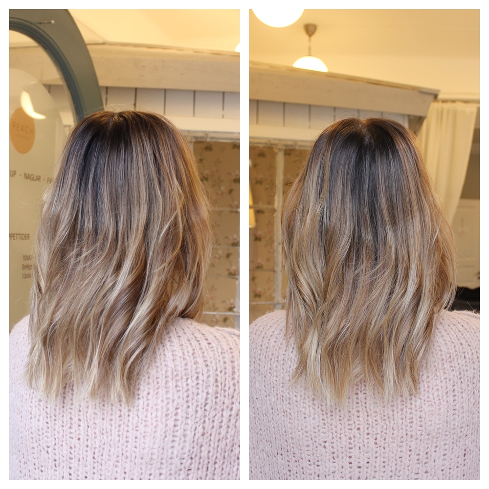 Beige blonde soft ombre