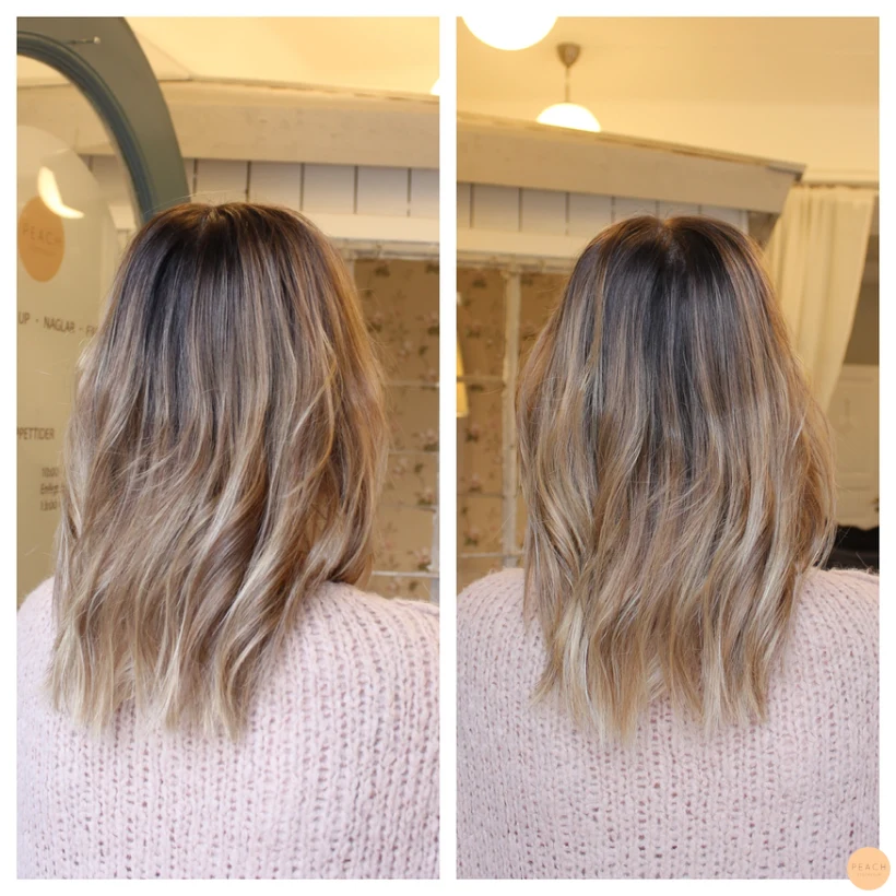 Beige blonde soft ombre