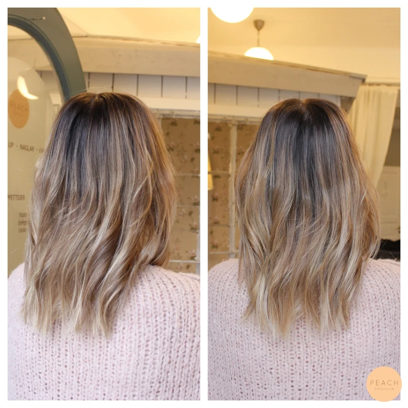 Beige blonde soft ombre