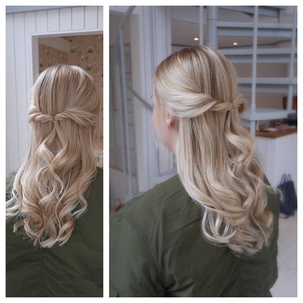 Enkel styling långt hår