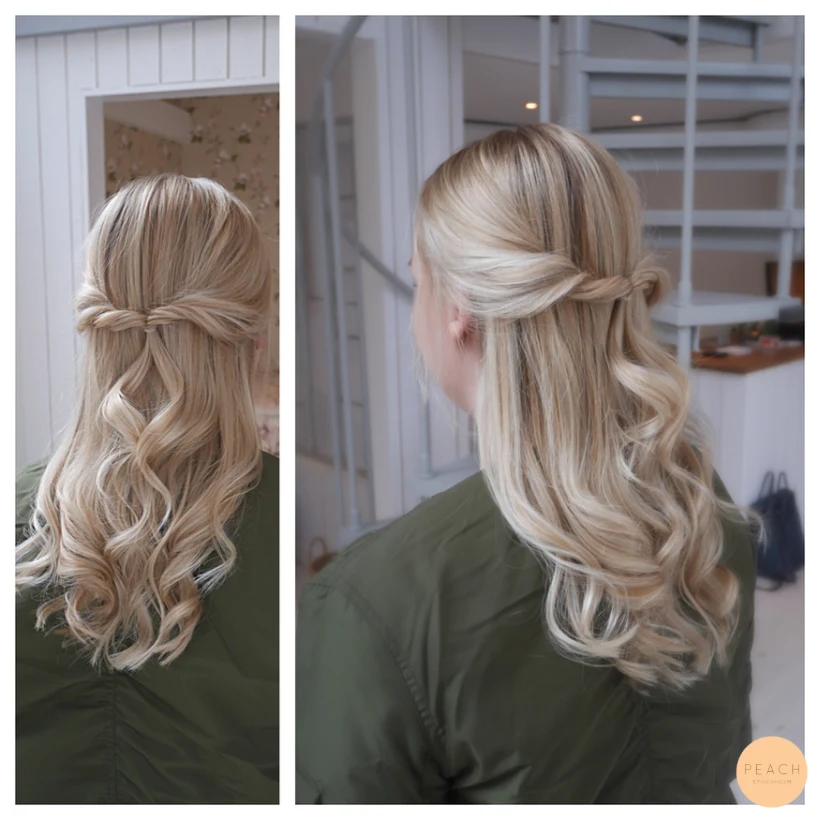 Enkel styling långt hår