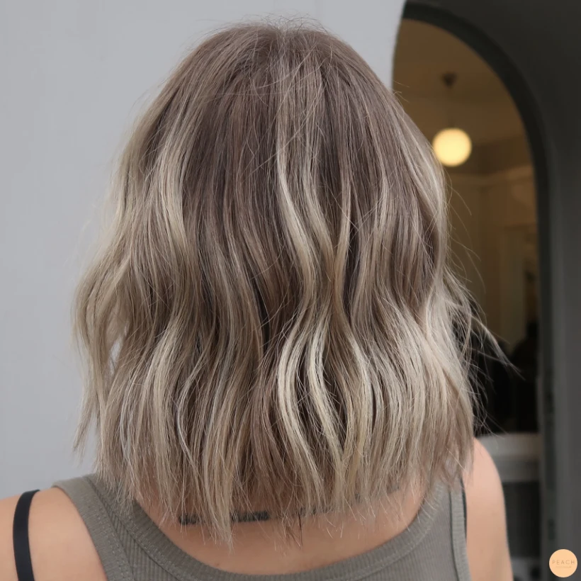 Balayage with money piece