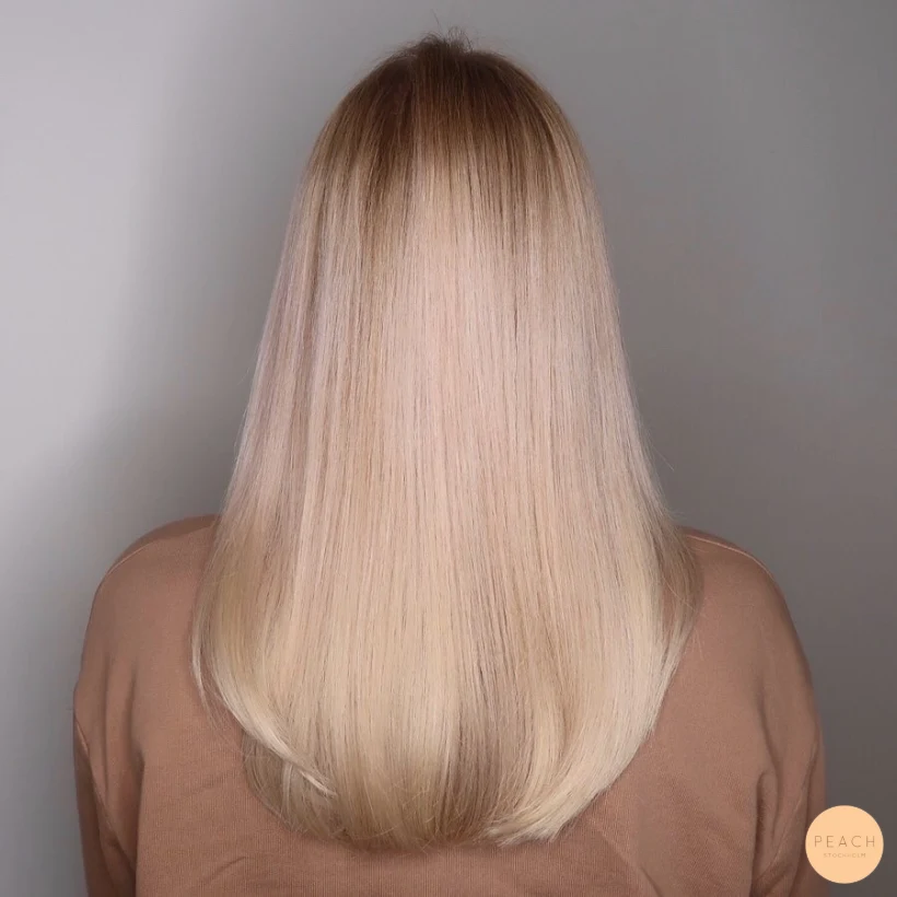 Hairtalk extensions med mjuk gråhårsövergång