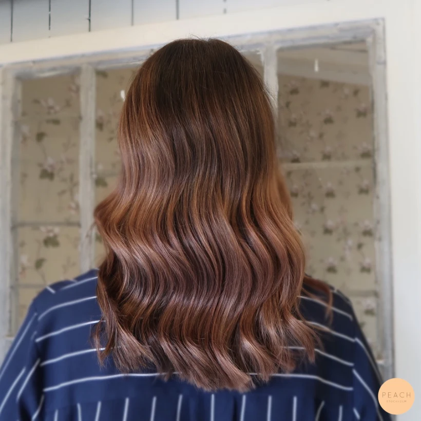Peach balayage
