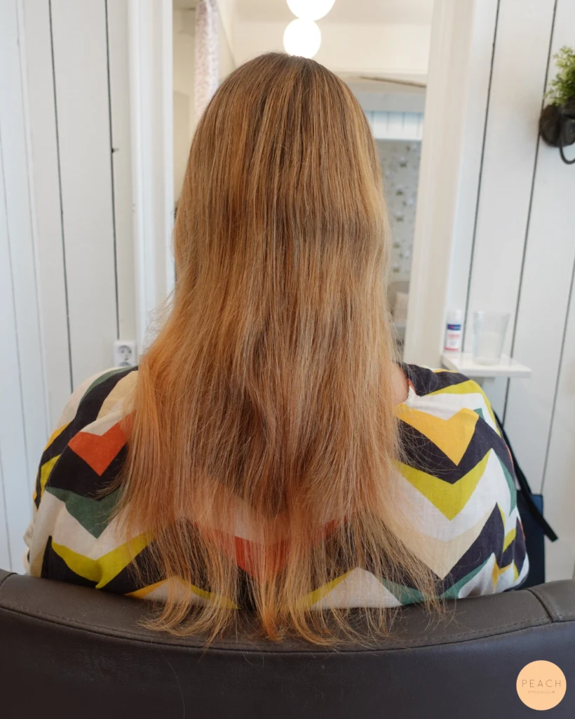 Ljus kopparblond hårfärg