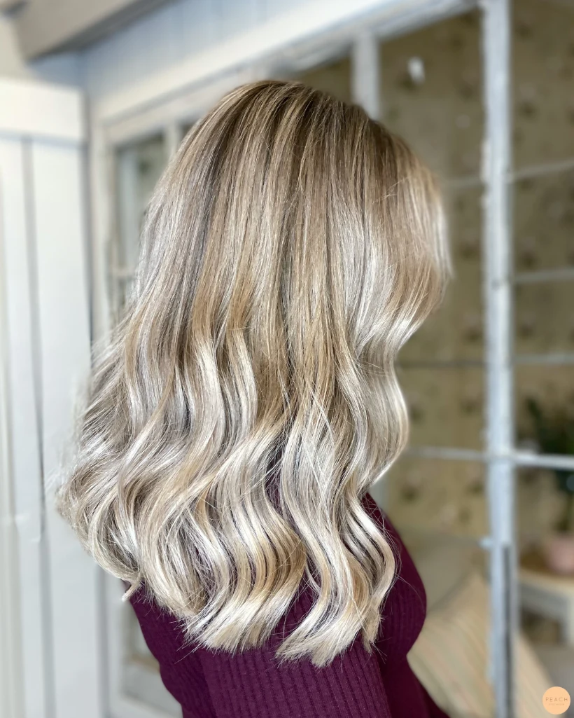 Cream blonde balayage