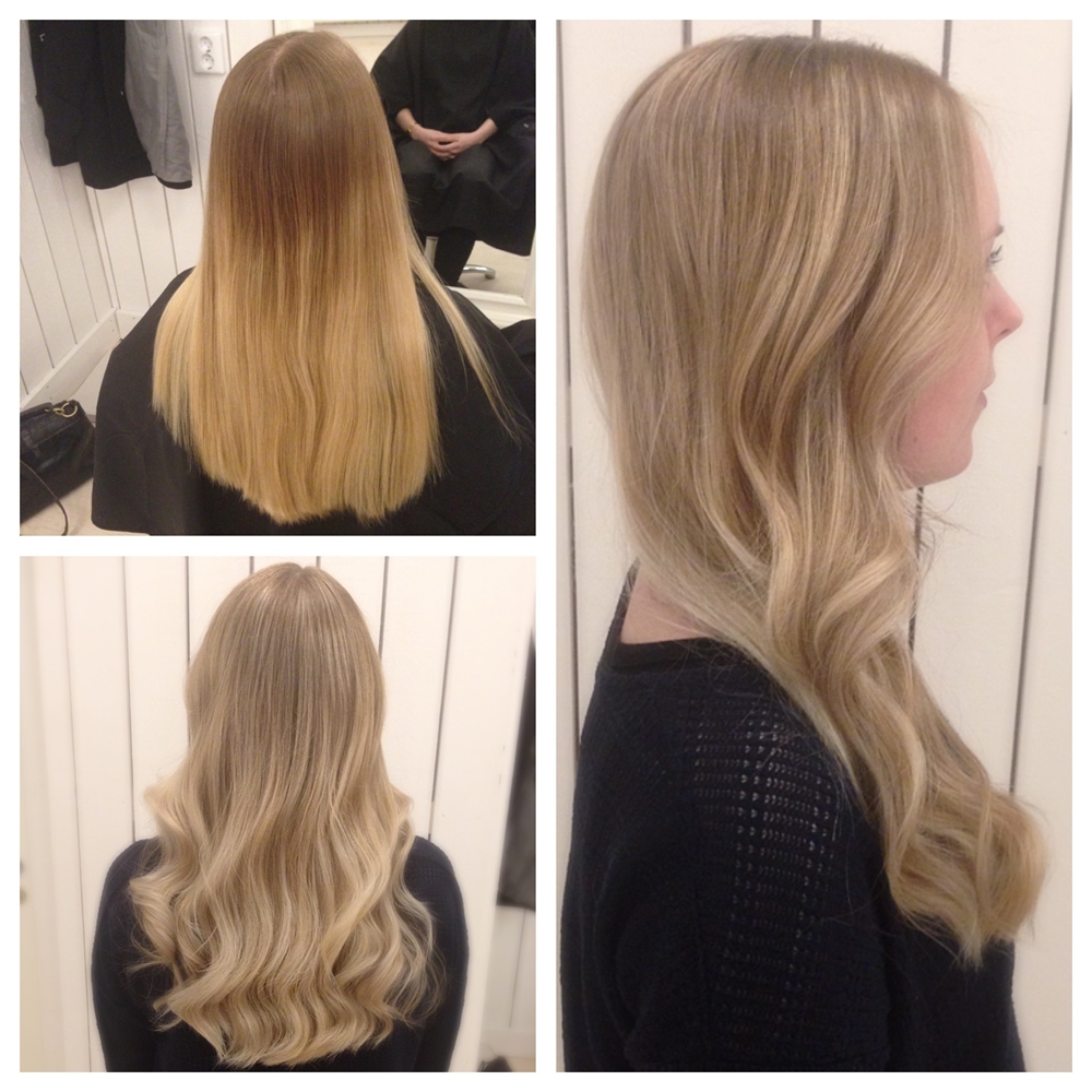 Naturlig blond sombre med mjuk utväxt