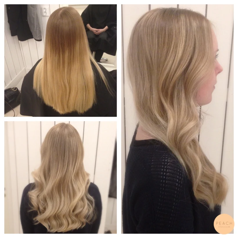 Naturlig blond sombre med mjuk utväxt