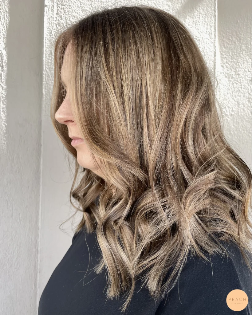 Gardinlugg & balayageslingor, för att få en naturlig look.