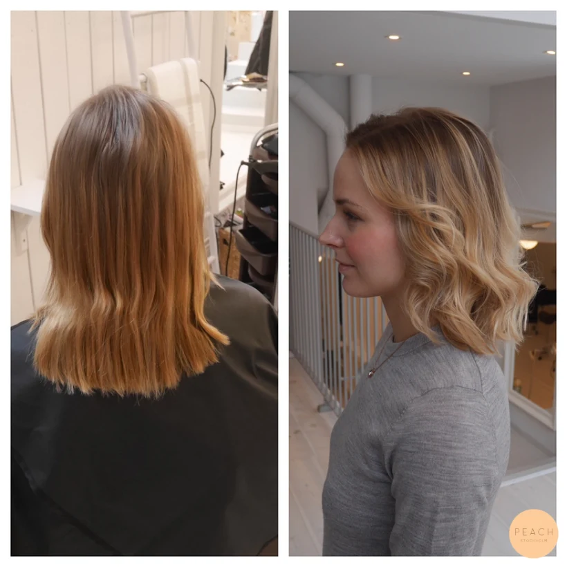 Highlights med sandblonda toner