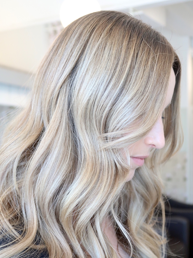 Soft blonde balayage
