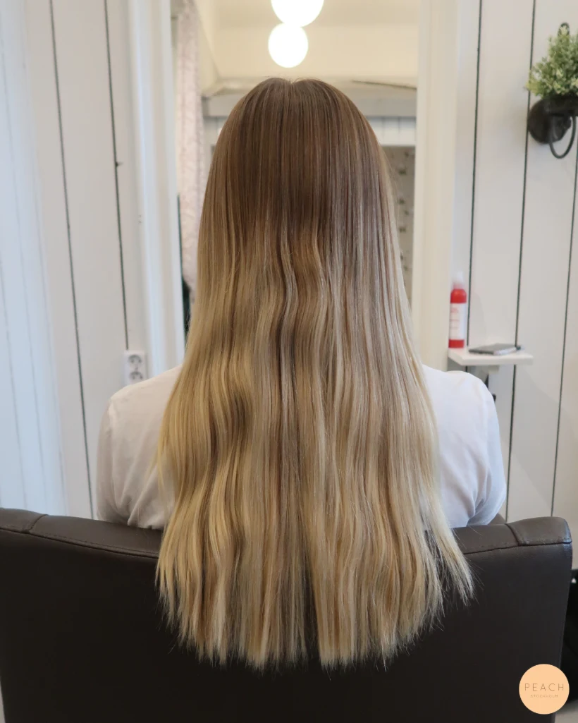 Lyxig guldblond hårfärg