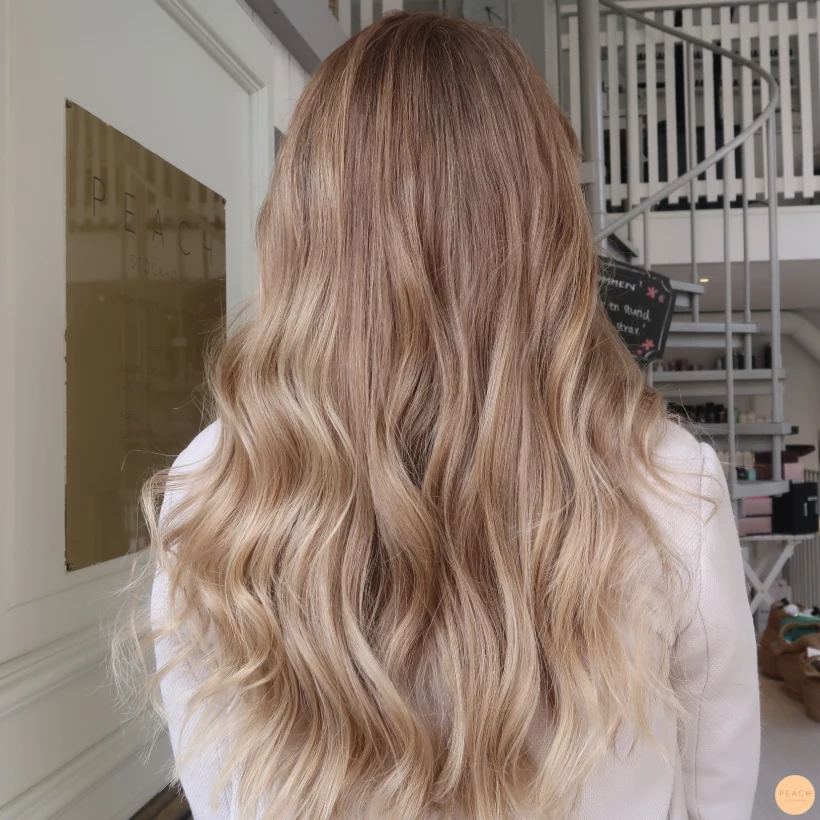 Soft blonde balayage