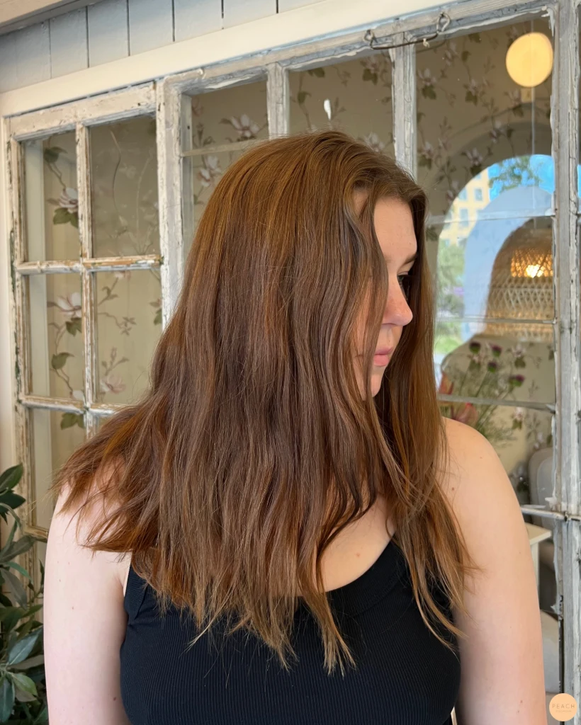 Natural blonde highlights on brown hair🌸💘