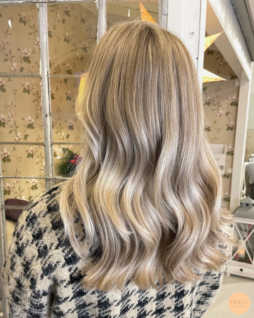 Creamy cool blonde hair