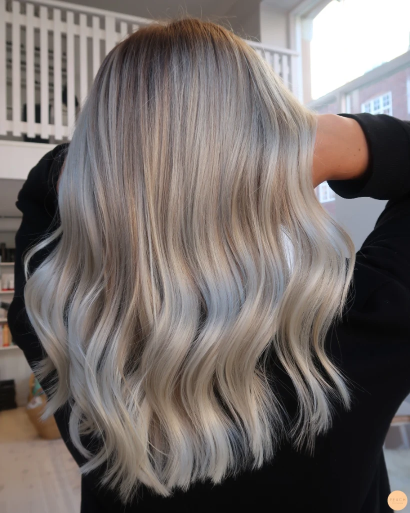 Cool blonde balayage