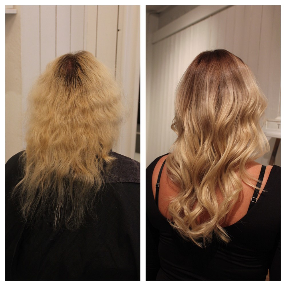 Kall blond ombre