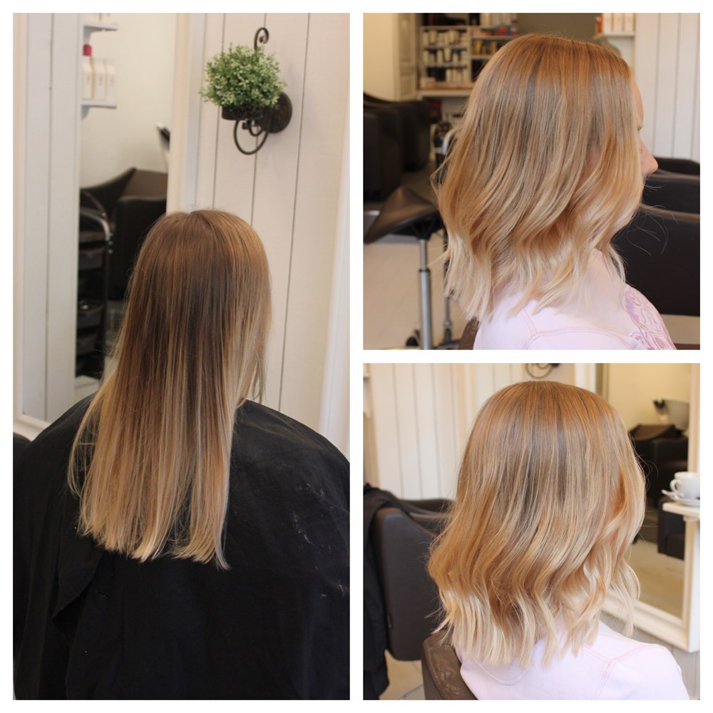 Blond balayage Lob