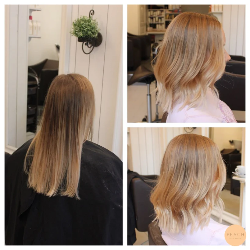 Blond balayage Lob