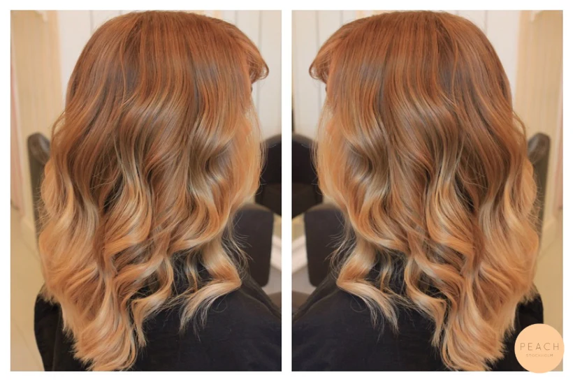 Blonde balayage med ljusa slingor