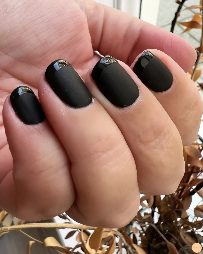 Black french nails🖤