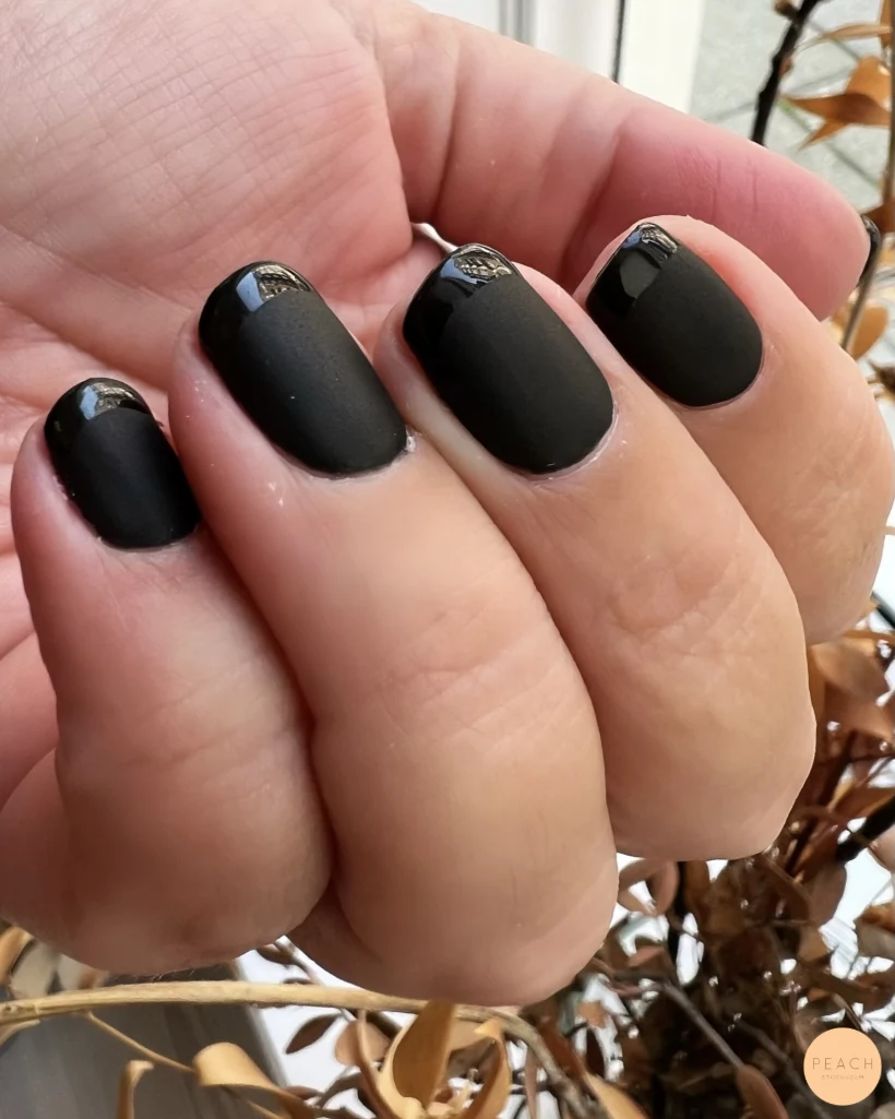 Black french nails🖤