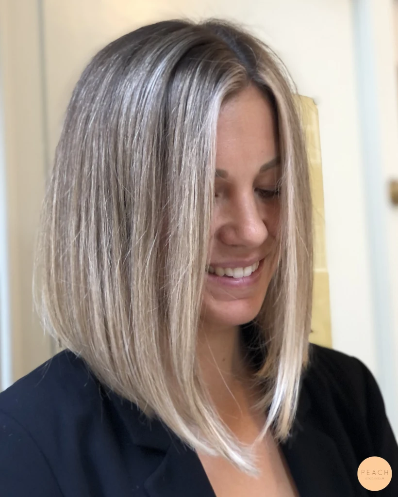 Ice blond balayage