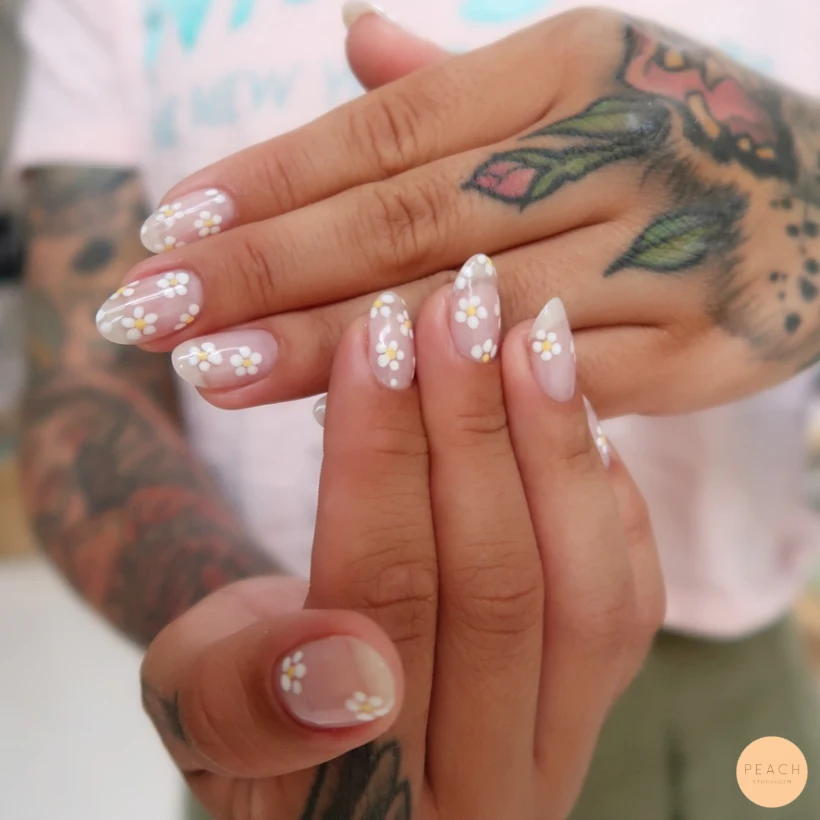 Cute flower summe nails