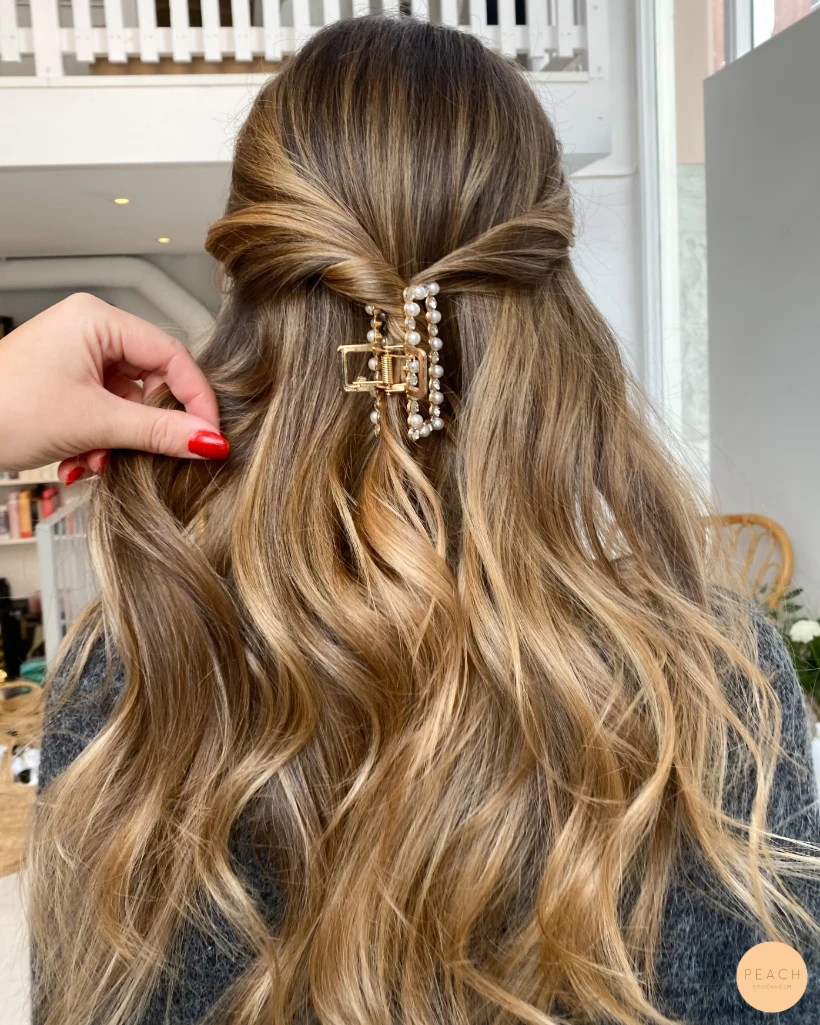Soft varmblond balayage