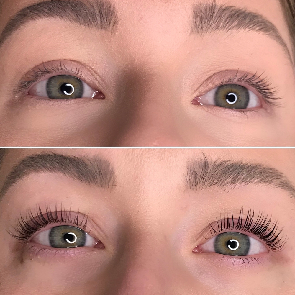 Yumi lashes före och efter