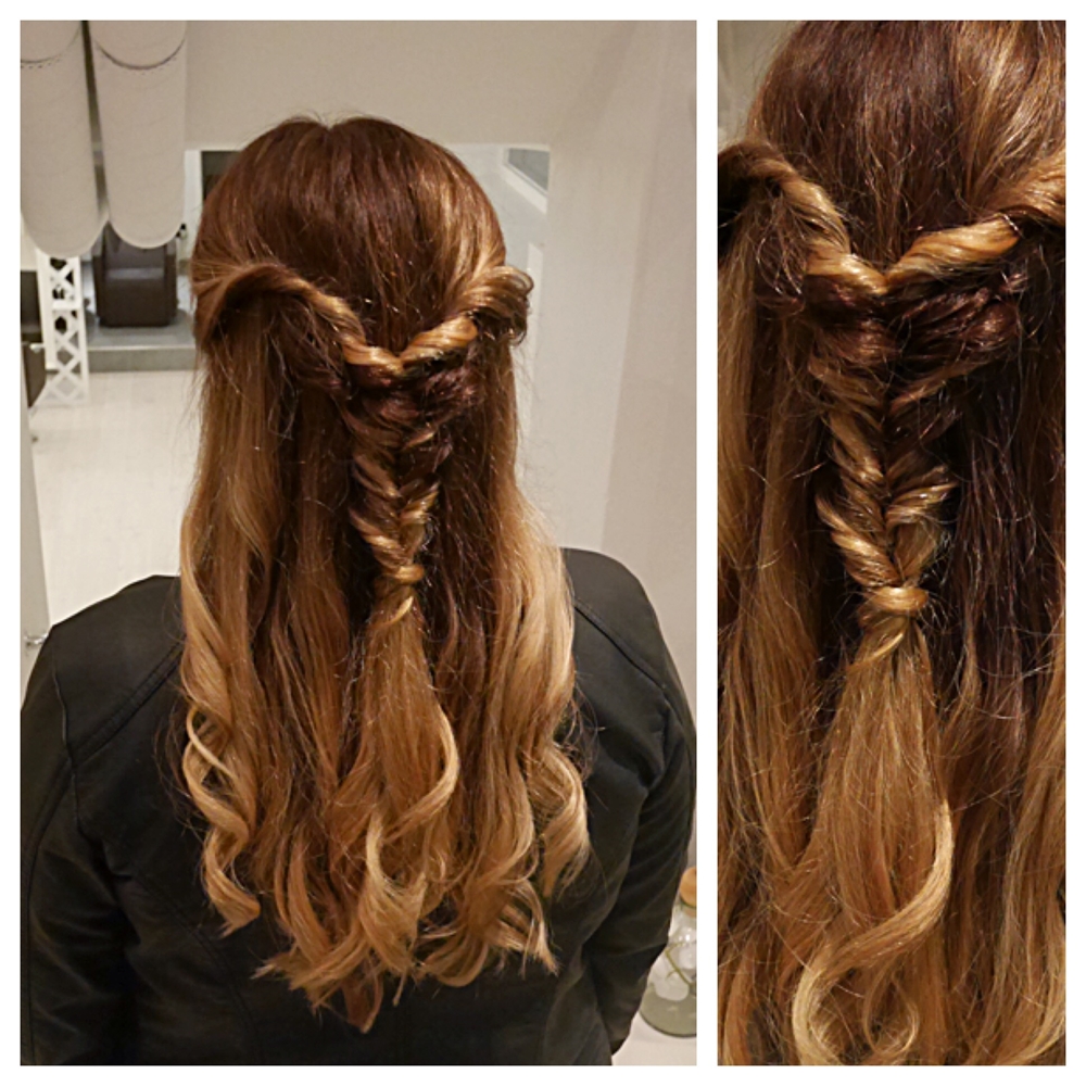 Enkel styling långt hår