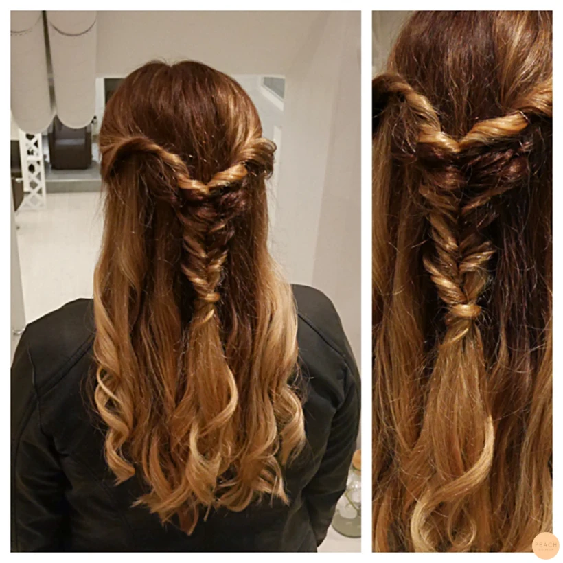 Enkel styling långt hår
