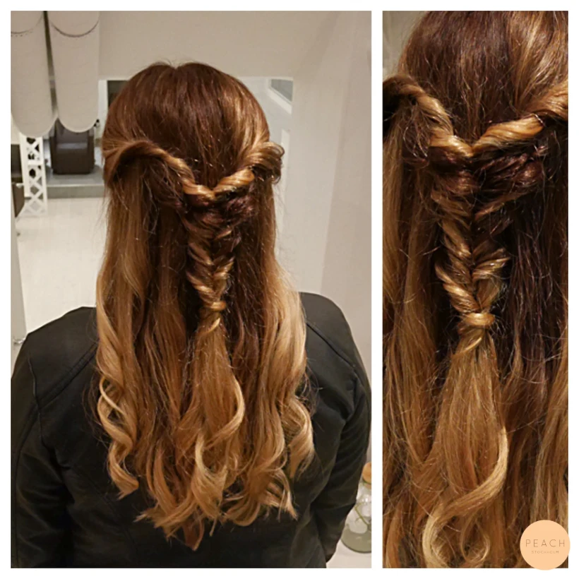 Enkel styling långt hår
