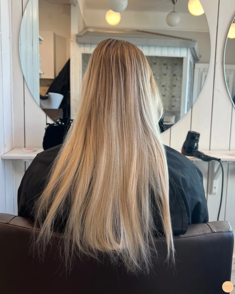 Creamy golden blonde hair✨🌸
