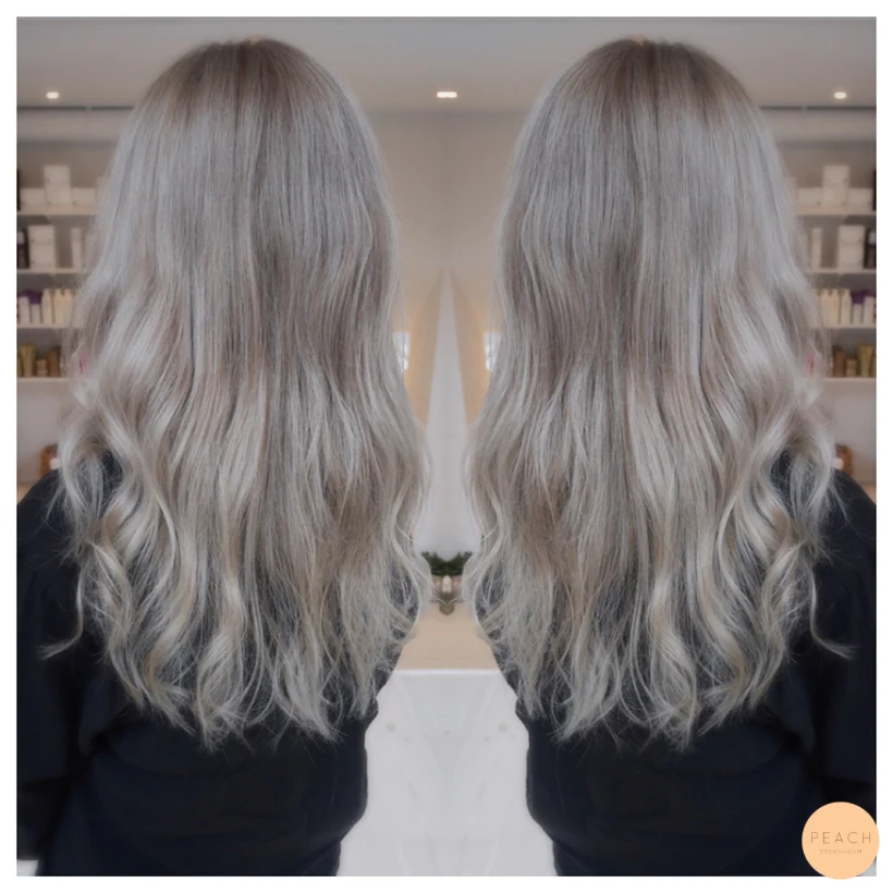 Silverblond hårfärg