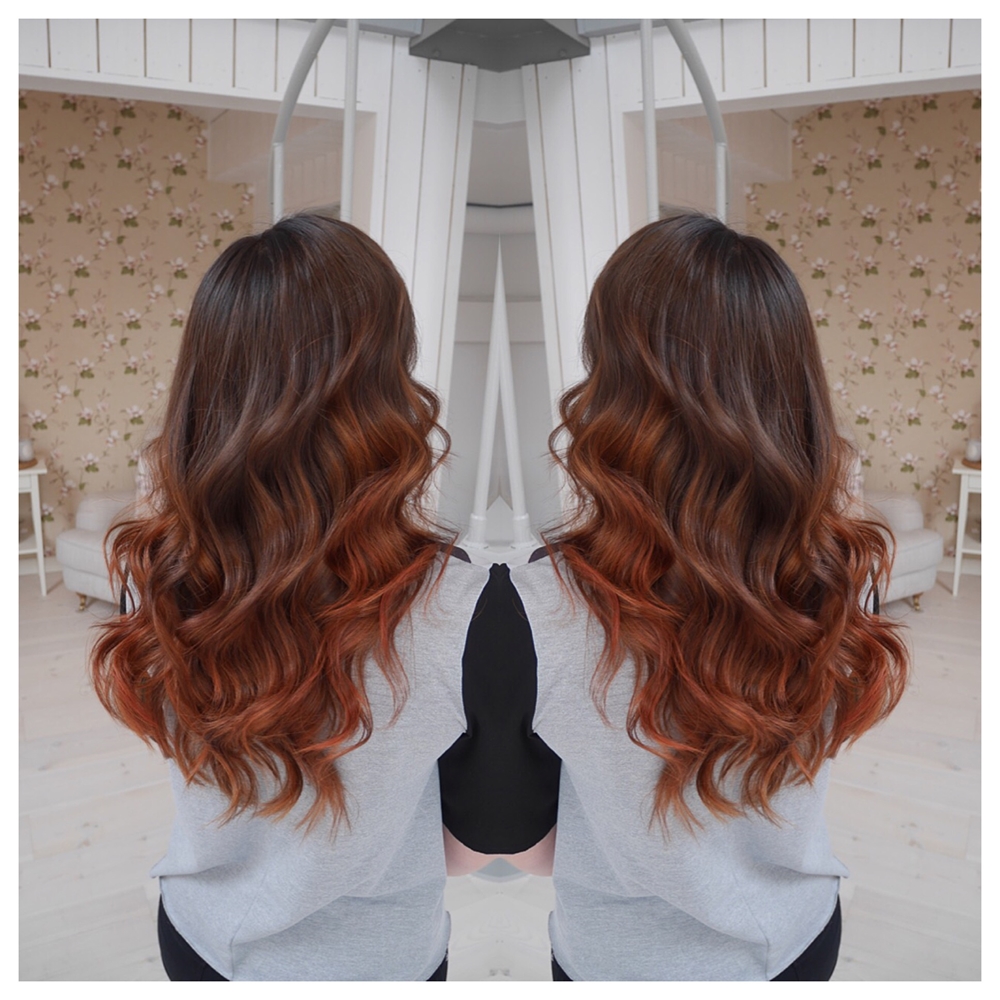 Kopprig ombre