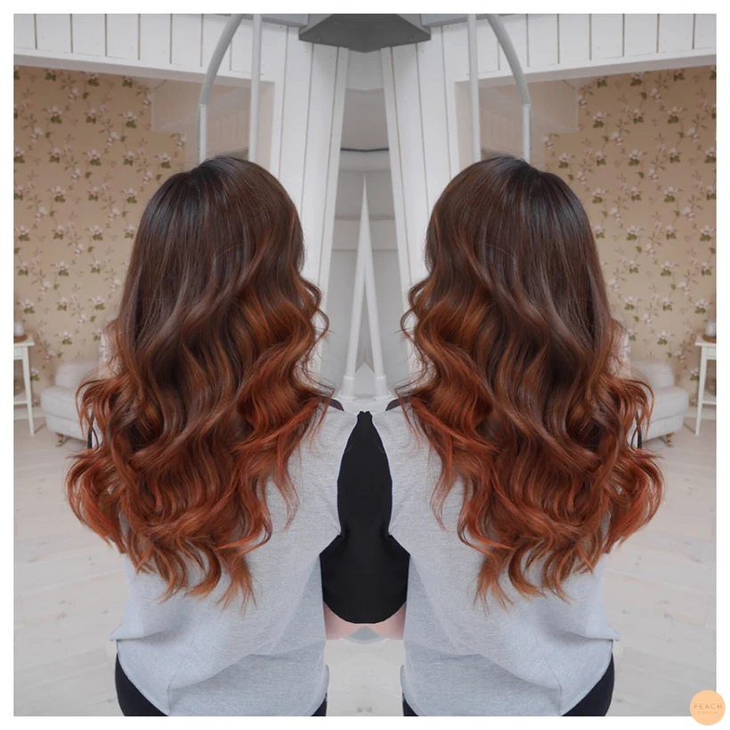 Kopprig ombre