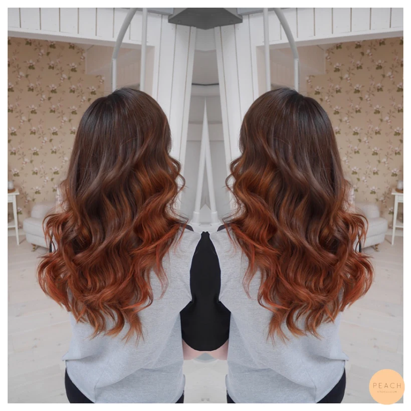 Kopprig ombre
