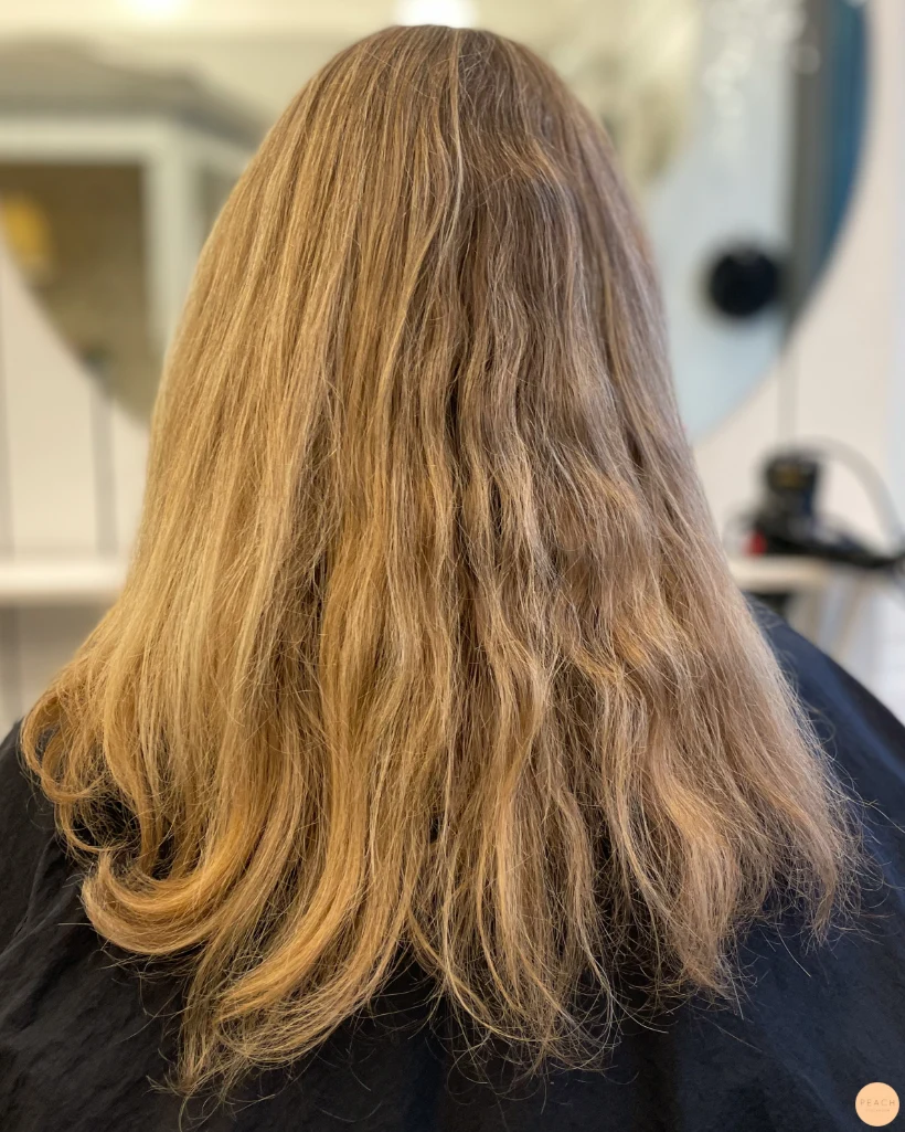 Blekta slingor med olaplex