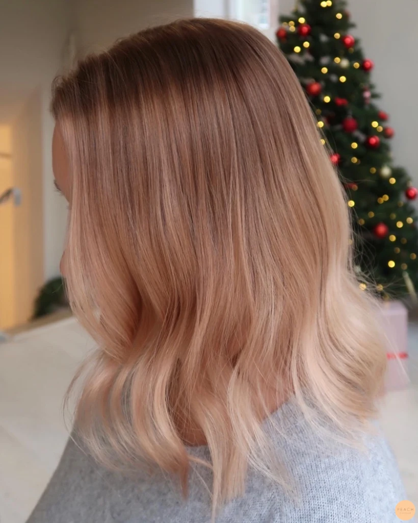 Peach strawberry blonde hair