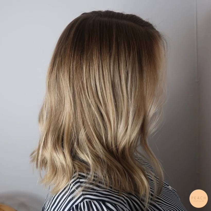 Varm kall hårfärg balayage