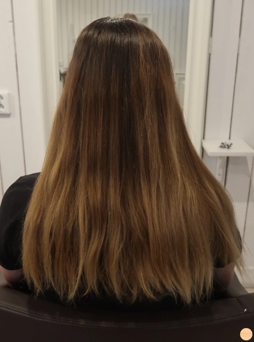 Balayage blond slingor