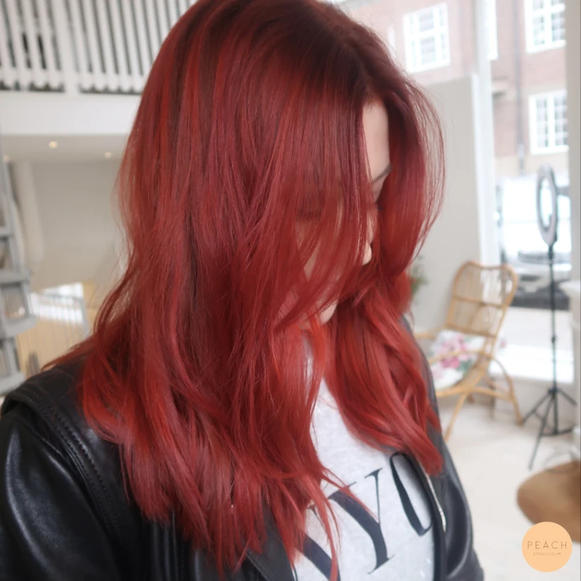 Röd hårfärg toning