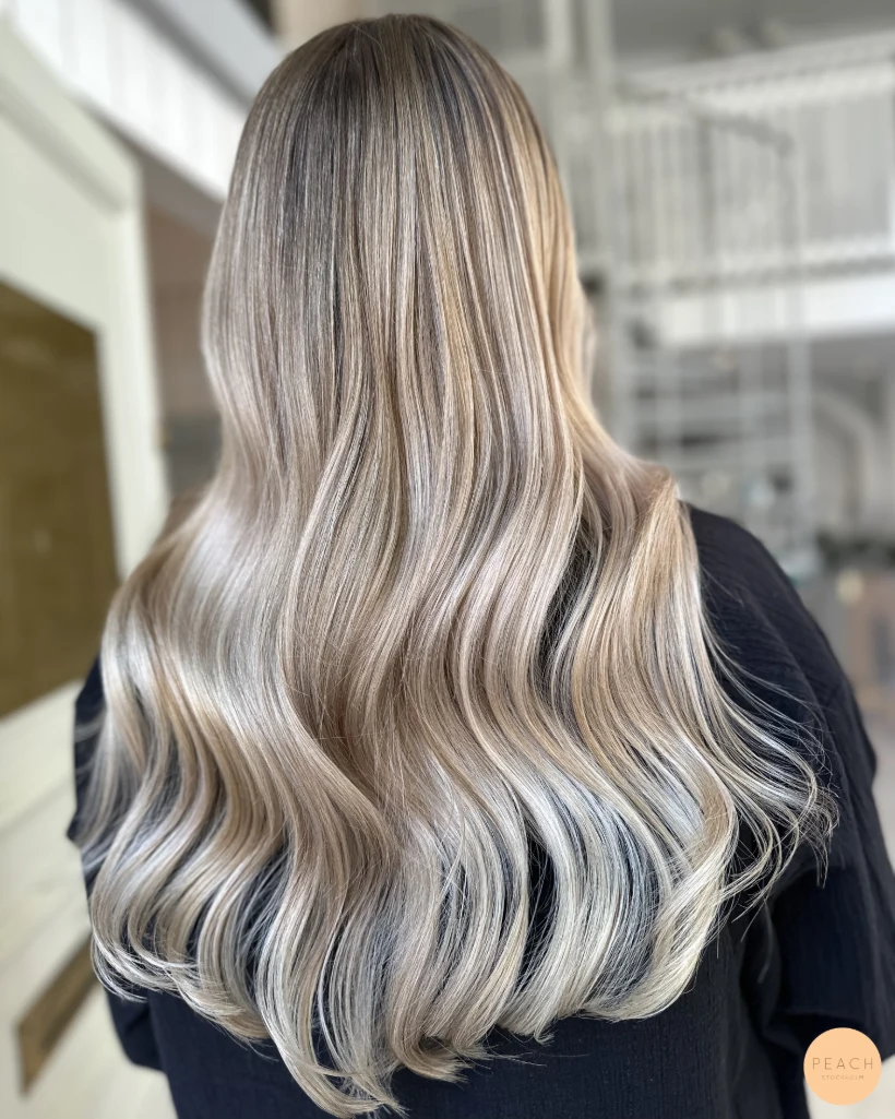 Sommar blond hårfärg / slingor