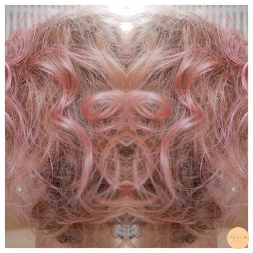 Bubbelsgumsrosa hår