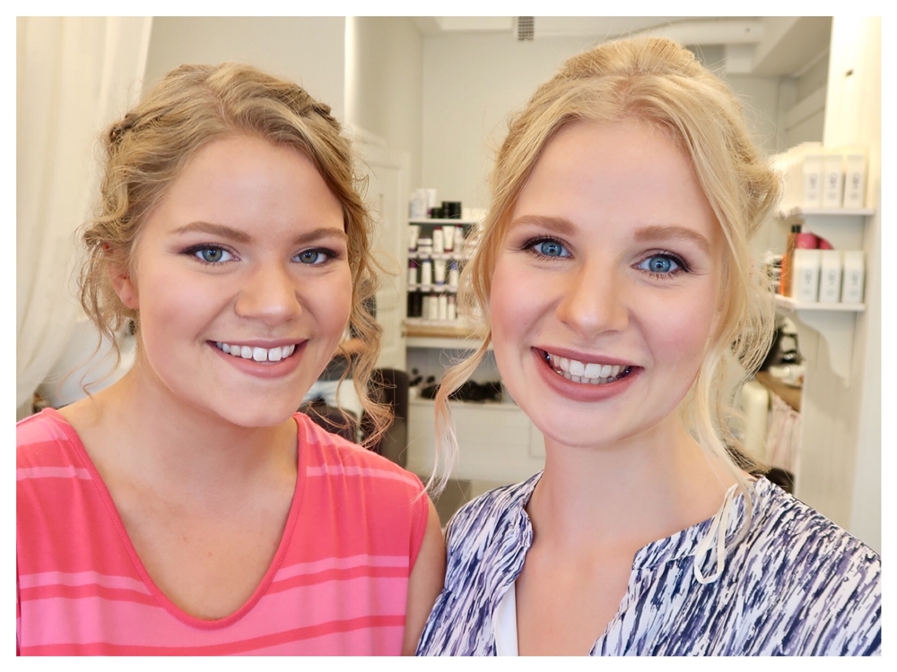 Bruduppsättning med slöja och tärnor i Stockholm