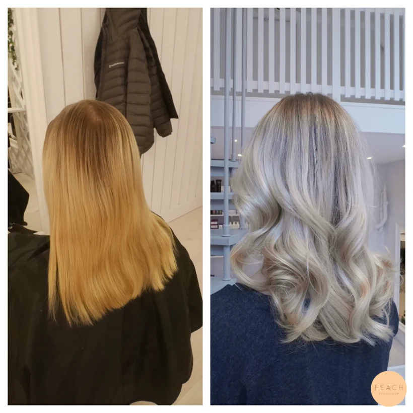 Ice blonde med mjuk gråhårsövergång