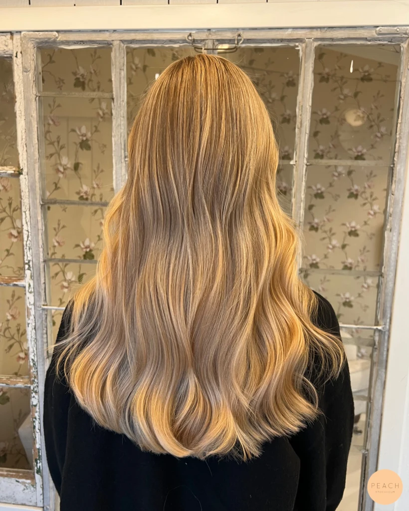 Light peachy blonde hair 🍑